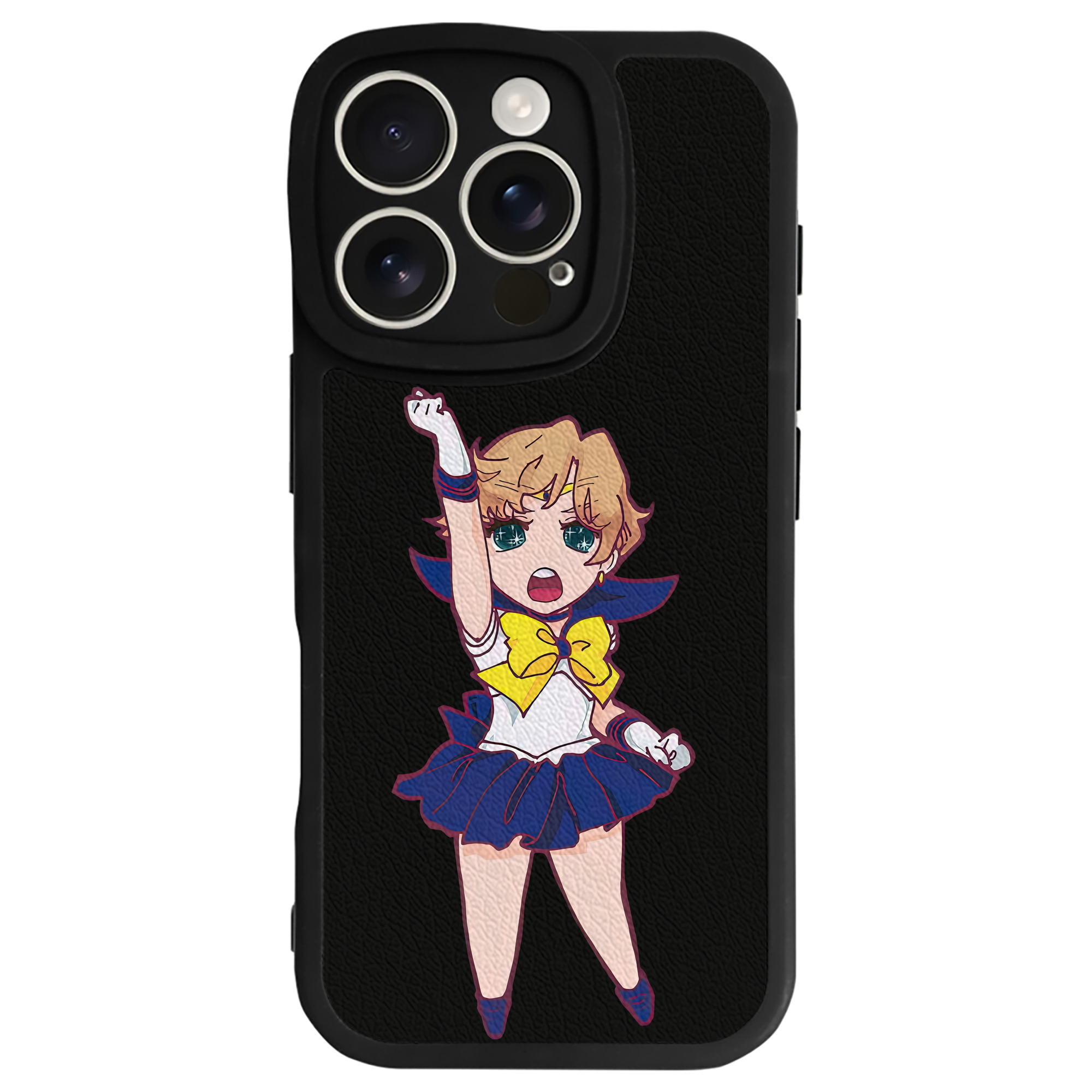 （画像用） 美少女戦士セーラームーン 天王はるか Sailor Moon Tenoh Haruka 【iPhone 16シリーズ対応】シリコンスマホケース（レザー調） 材質：シリコン
